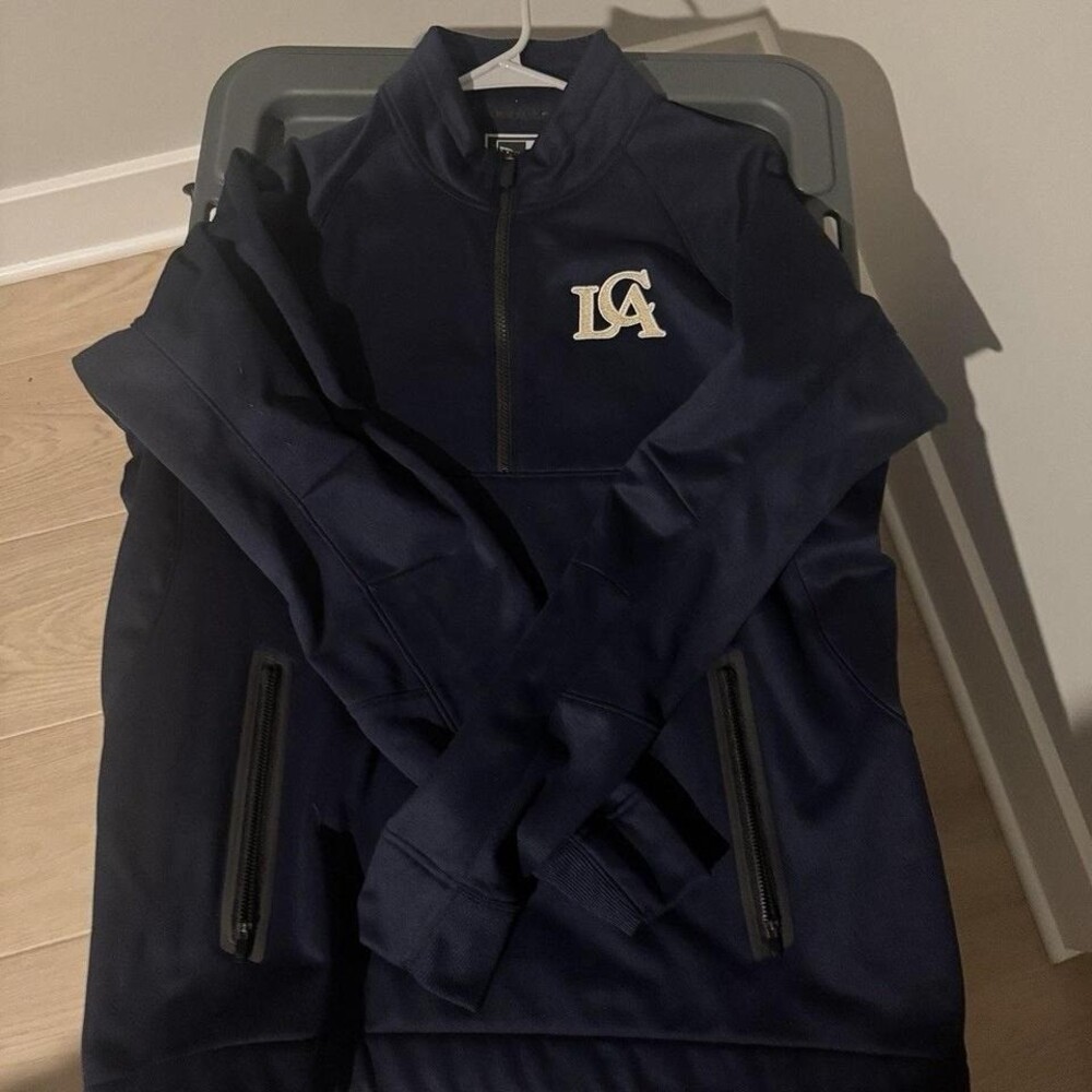 New Era LCA Navy Blue Quarter Zip Pullover Jacket Men's Size L G